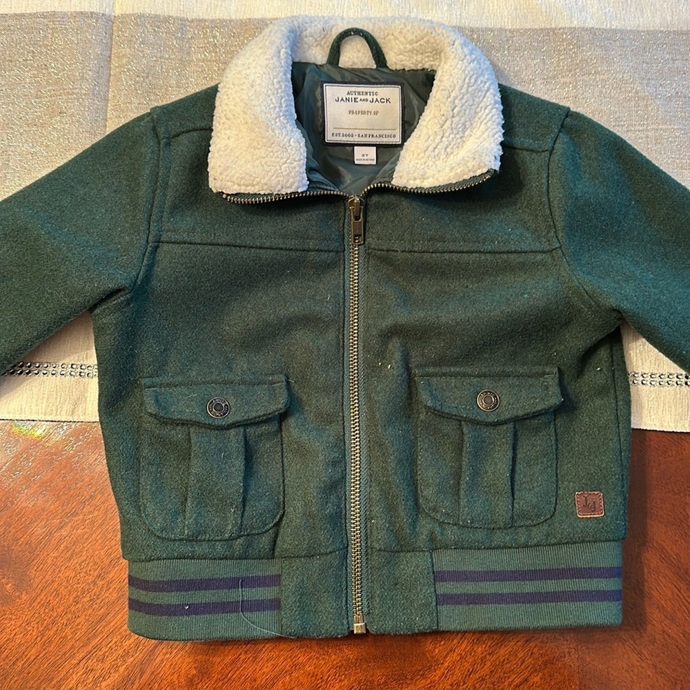 Janie and Jack size 2T boys green jacket